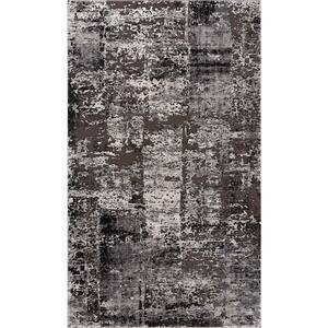 Vogue Grey/Brown (2 ft. x 10 ft.) - 2 ft. 3 in. x 10 ft. Modern Abstract Runner Area Rug