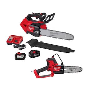 M18 FUEL 14 in. Top Handle 18V Lithium-Ion Brushless Cordless Chainsaw Kit w/8 in. Pruning Saw, 8.0 Ah, 12.0 Ah Battery