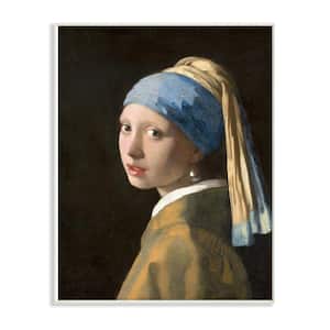10 in. x 15 in. "Vermeer Girl With A Pearl Earring Classical Portrait Painting" by Johannes Vermeer Wood Wall Art