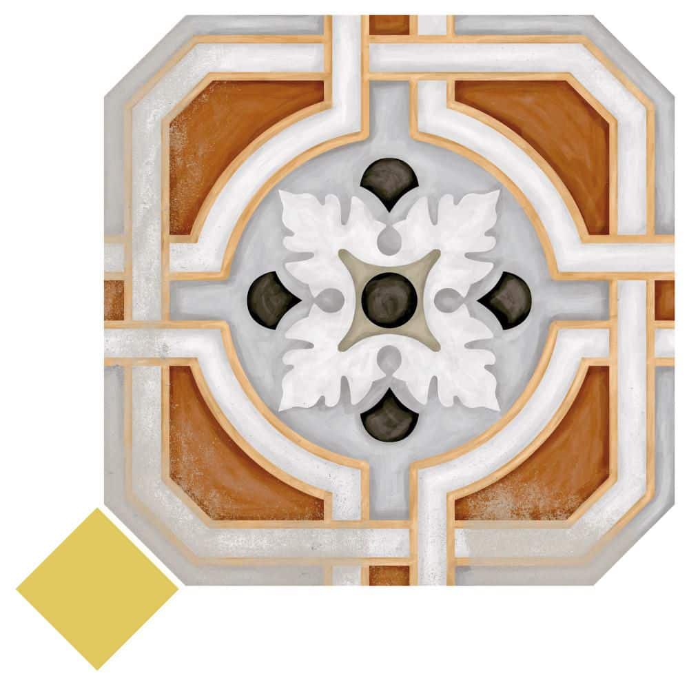 Vaudeville Octagon Deco Zimmer with Taco Lima 8 in. x 8 in. Porcelain Floor and Wall Take Home Tile Sample price history on PriceWatchPro
