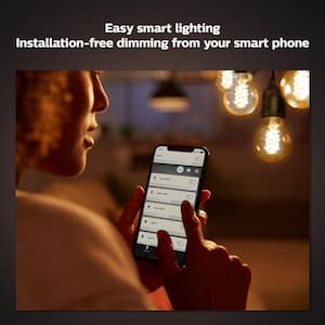 60-Watt Equivalent G25 Smart LED Vintage Edison Tuneable White Light Bulb with Bluetooth (1-Pack)
