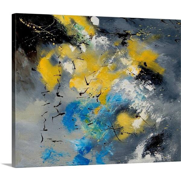Greatbigcanvas Abstract 9070 By Pol Ledent Canvas Wall Art 2545136 24 24x20 The Home Depot - Yellow And Gray Wall Decor