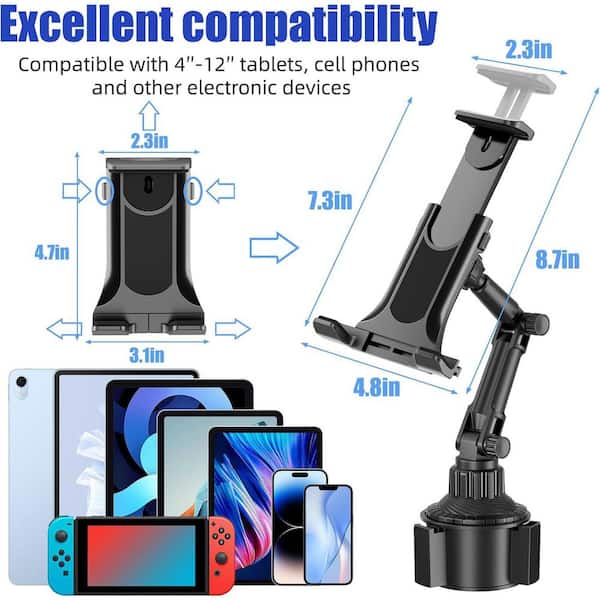 Lukyamzn Universal 360° Rotation Adjustable Long Arm Ipad Holder