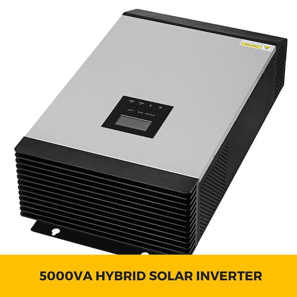 5000 Watt Solar Inverter Pure Sine Wave 48V 110V, Off-Grid 5KW Power  Inverter Built in 80A MPPT Controller, 40A AC Charger, Max.PV Input 500V,  Support
