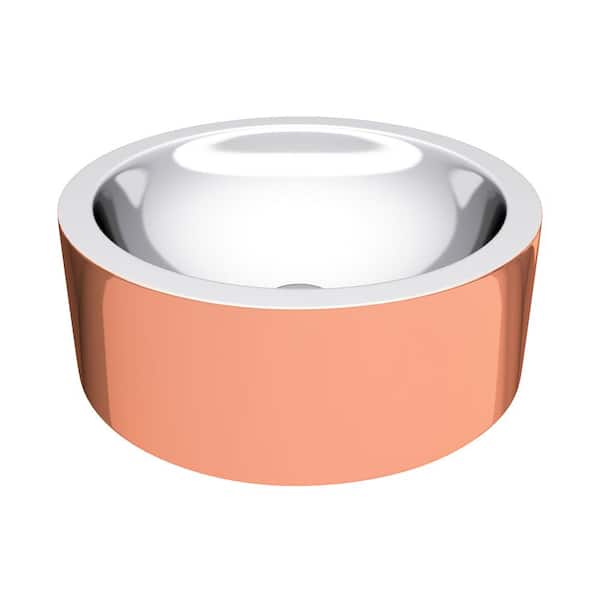 ANZZI Titan 16 in . Handmade Vessel Sink in Multi-Colored Polished Nickel