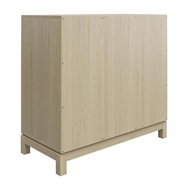Ameriwood Home Neely Pale Oak Traditional Mdf Media Cabinet