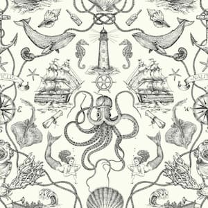 Deep Sea Toile Peel and Stick Wallpaper (Covers 28.18 sq. ft.)