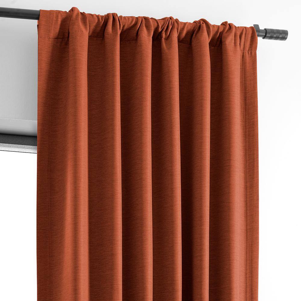 Persimmon Blackout Polyester Rod Pocket Drape Panel