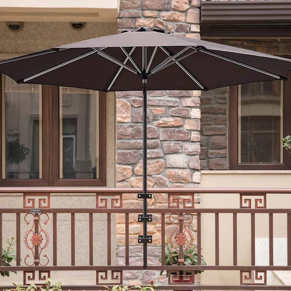 cutlery holder patio umbrella attachment Foozet this umbrella holder for deck railing is tough enough to withstand outdoor elements DIY Patio Umbrella Holder attach