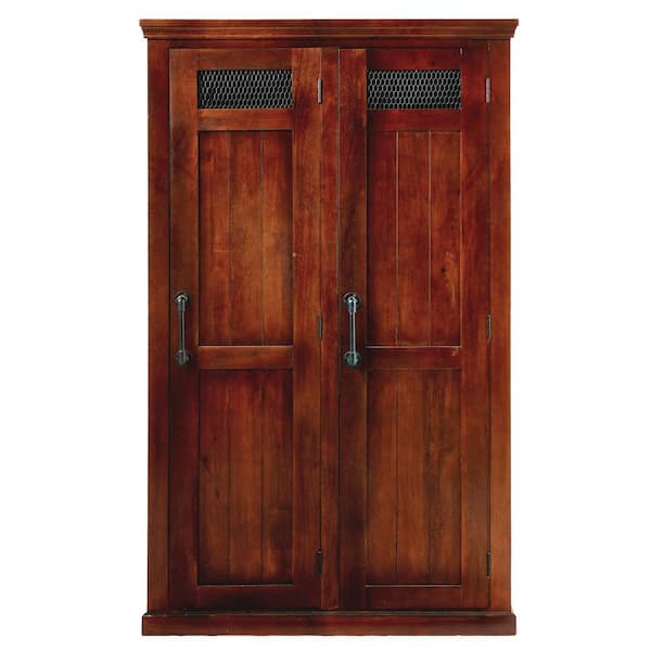 Home Decorators Collection Ethan 2-Door Wooden Storage Locker in Brown