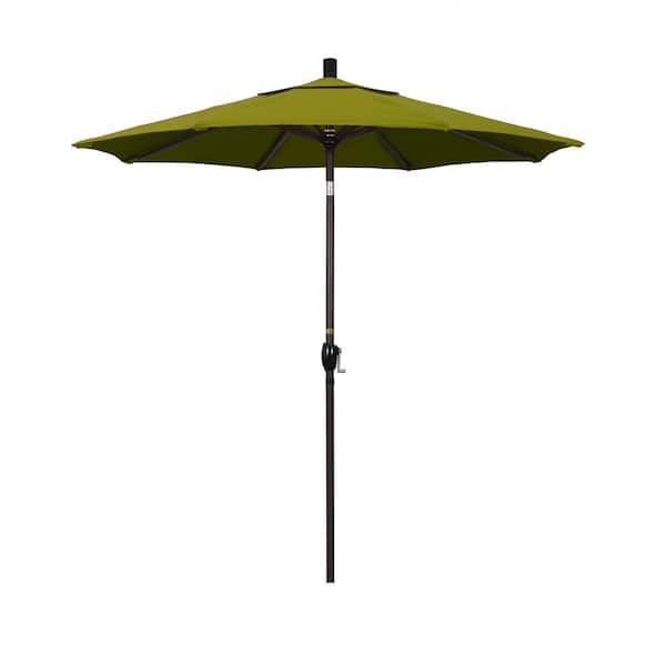California Umbrella 7-1/2 ft. Aluminum Push Tilt Patio Market Umbrella in Ginkgo Pacifica