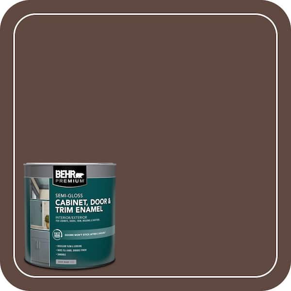 BEHR PREMIUM 1 qt. #N150-7 Chocolate Therapy Semi-Gloss Enamel