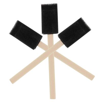 Foam Brushes, And Foam Paint Brushes, Wooden Handle Sponge Flat Head Paint  Brushes, Used For Staining, Varnishing, And Diy Craft Projects - Temu South  Korea