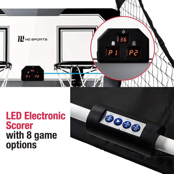 MD Sports Basketball Arcade Game, 80.5 in. 2-Player EZ-Fold with