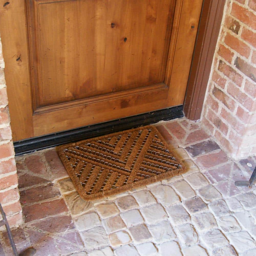 Polygon All Weather Brown Coir Outdoor Door Mat, 30" x 18"
