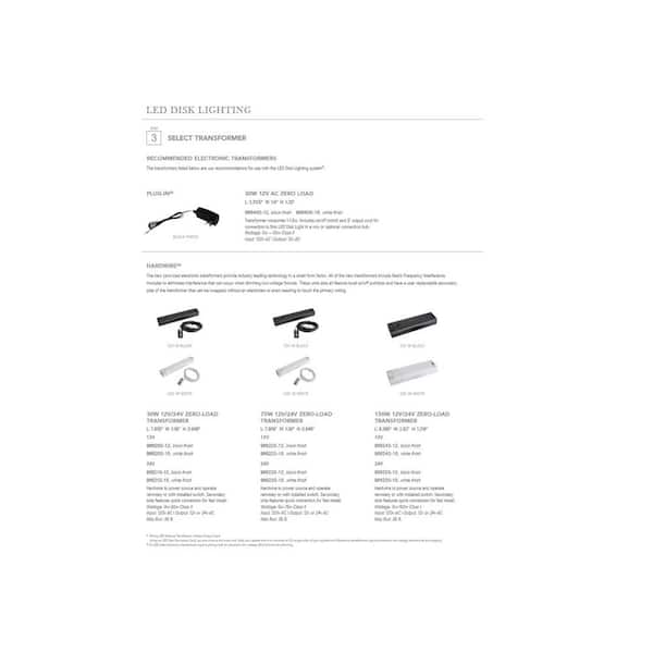 Generation Lighting - 75-Watt 12-Volt Black Zero-Load Transformer