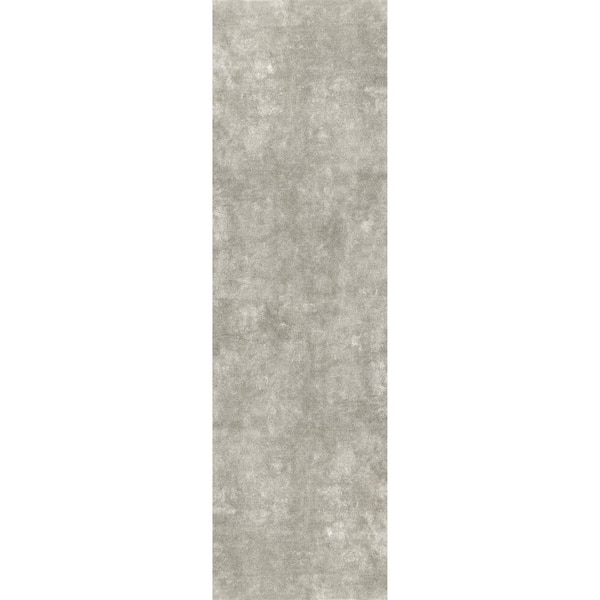 Loni Solid Machine Washable Shag Beige 3 ft. x 8 ft. Runner Rug