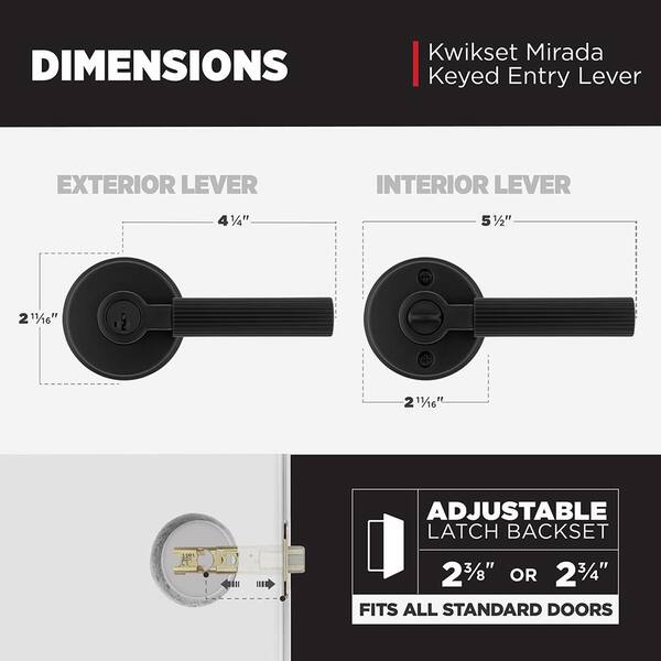 Home Decorators Collection Mirada Matte Black Round Keyed Entry