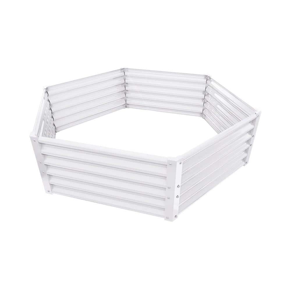 70 x 60 x 18 in Easy-Setup Hexagon Galvanized Raised Garden Beds Outdoor, f