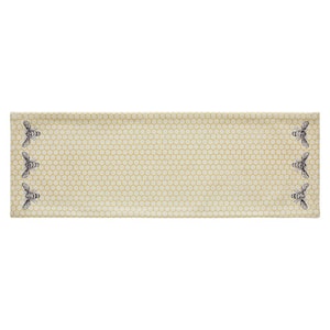 Buzzy Bees 8 in. W x 24 in. L Yellow Honeycomb Cotton Table Runner