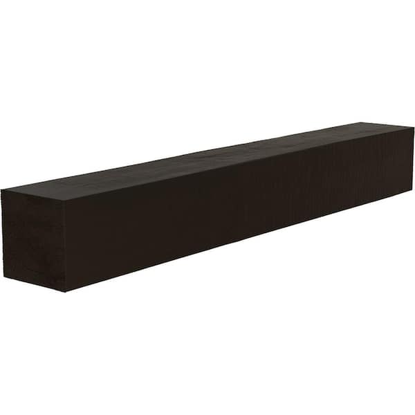 Ekena Millwork 6 in. x 6 in. x 5 ft. Rough Cedar Faux Wood Beam Fireplace Mantel in Natural Ash