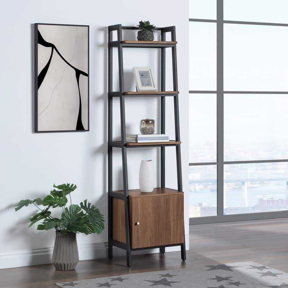 OSP Home Furnishings Lancaster 72 in. Ladder Bookcase in Majestic
