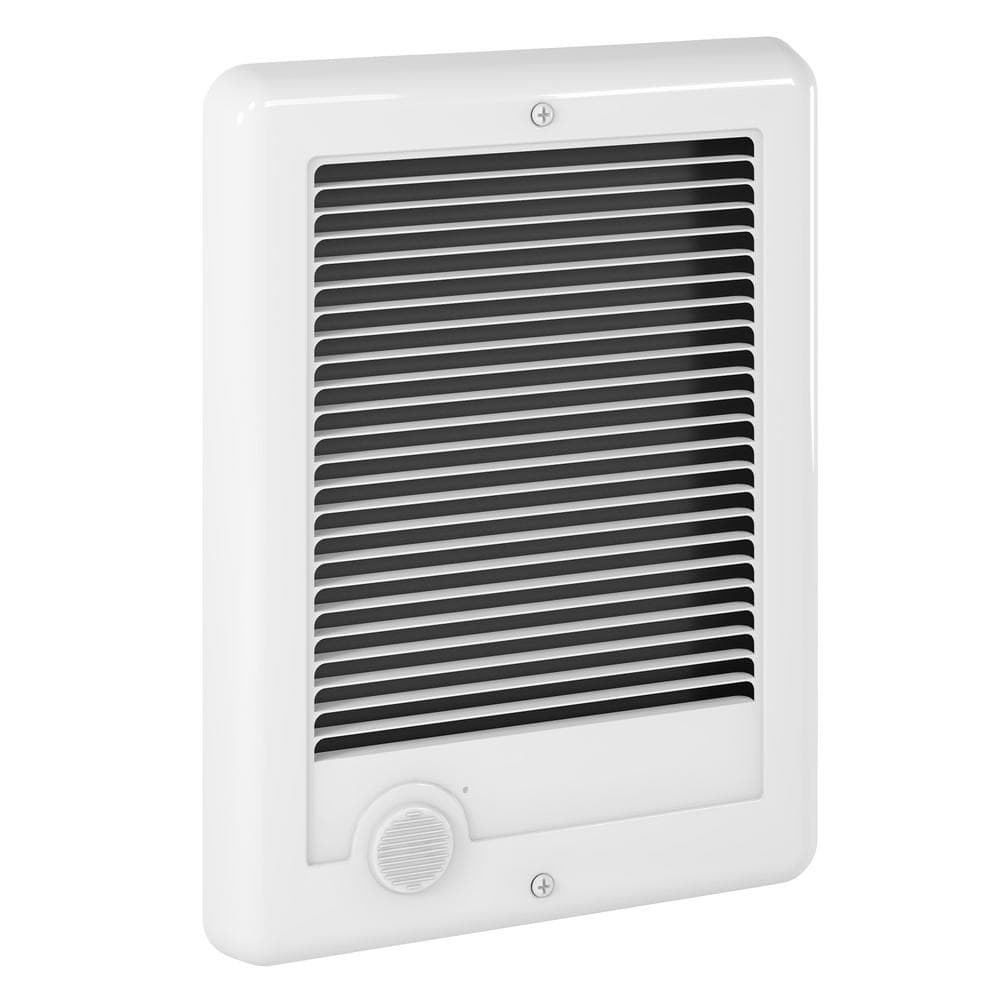 White Electric Forced Air Wall Heater with Automatic Shut-off