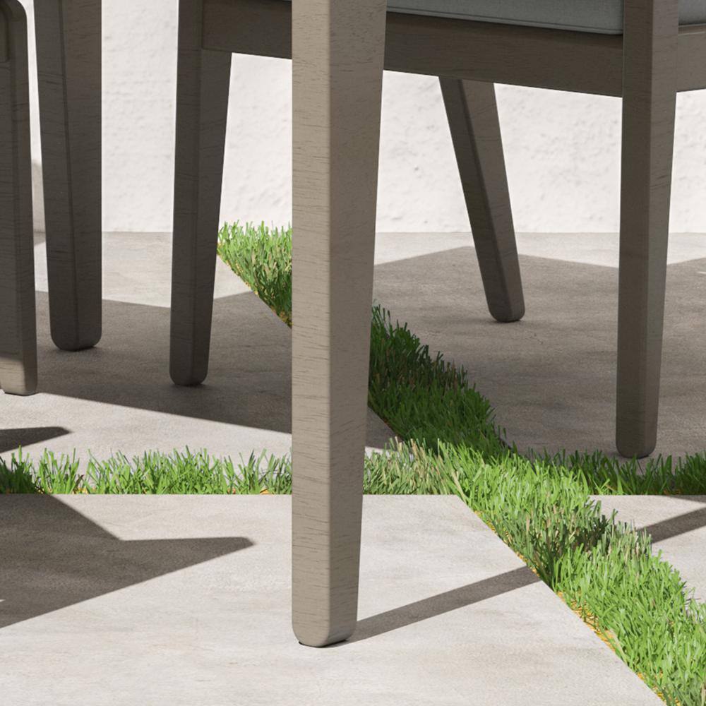 Coastal Gray Acacia Wood 5-Piece Outdoor Dining Set