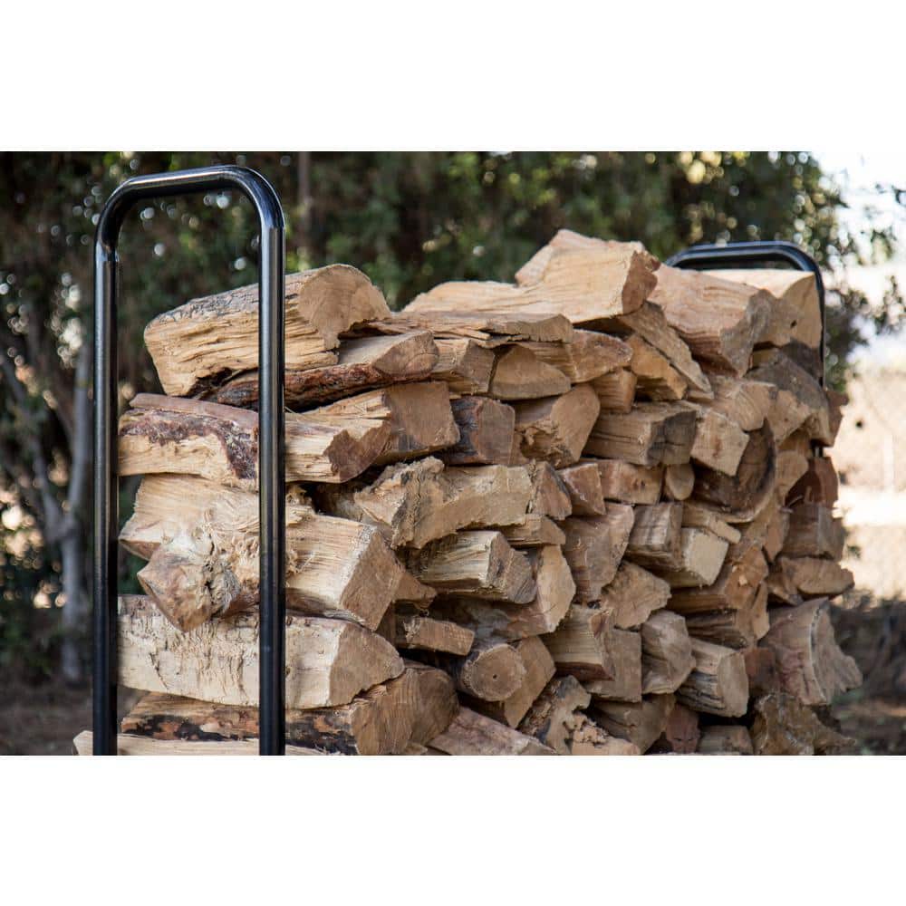 Champion 48-Inch Heavy-Duty Black Steel Firewood Rack