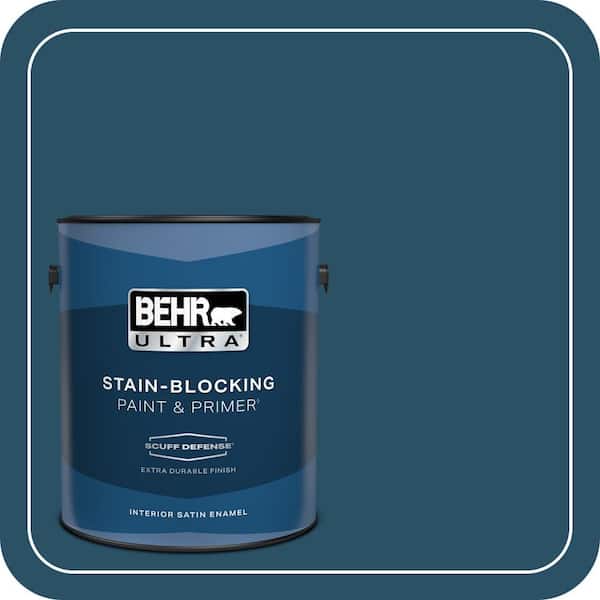 BEHR ULTRA 1 gal. #560D-7 Planetarium Extra Durable Satin Enamel Interior Paint & Primer