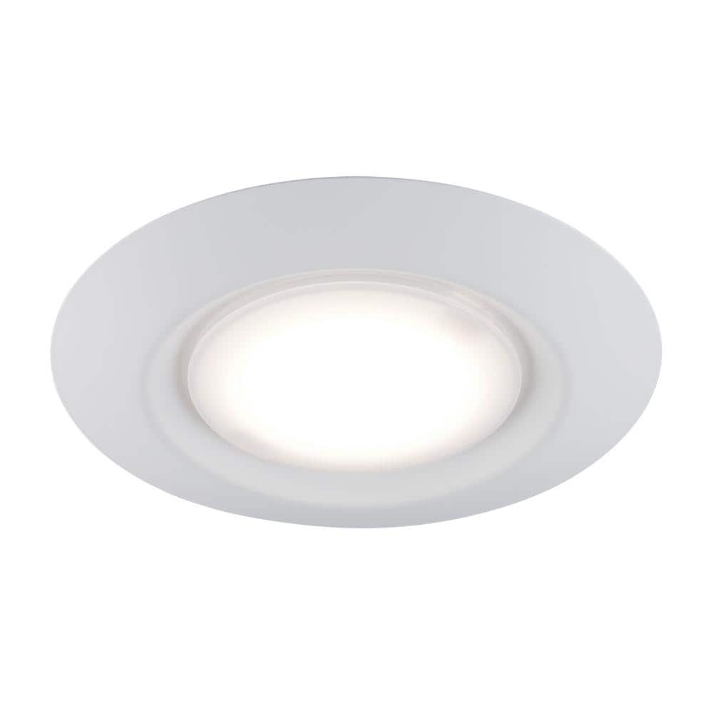 Sleek Contemporary 7.5'' White Glass LED Flush Mount Light