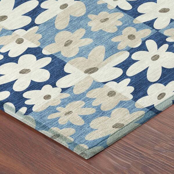 Chantille Machine Washable Indoor/Outdoor Abstract ACN2476 Blue 2 ft. x 3 ft. Accent Rug