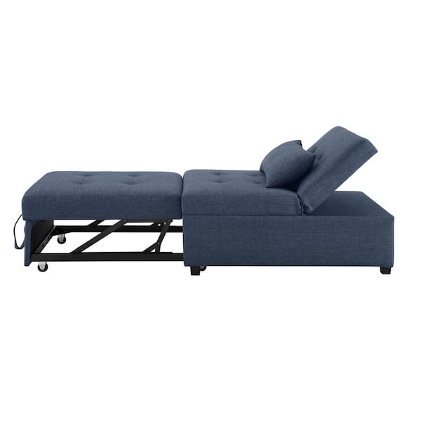 Blue Polyester Twin Sofa Bed, Twin Wales Convertible Sofa Bed Blue Powell Company