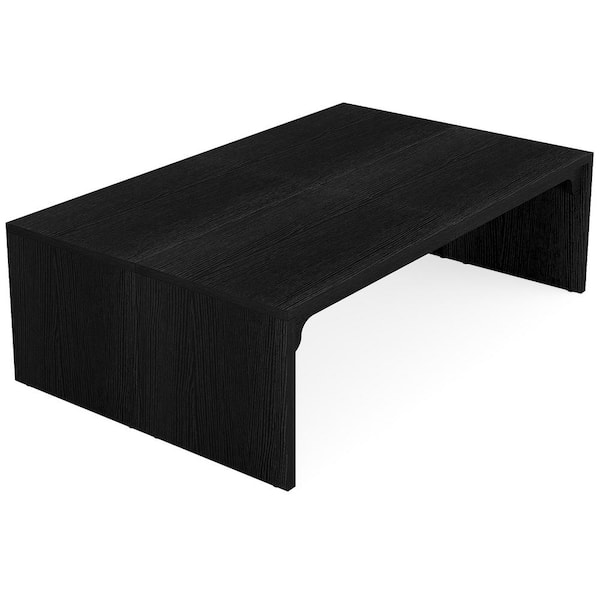 BYBLIGHT Moronia 78.7 in. Rectangle Black Wood Conference