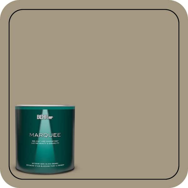 BEHR MARQUEE 1 qt. #N330-5 Livingston One-Coat Hide Semi-Gloss Enamel Interior Paint & Primer