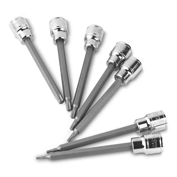 STARK USA 3/8 in. Drive Extra Long Torx Star Bit Socket Set w