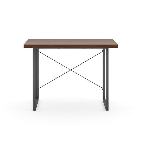 HOMESTYLES Merge 42 in. Brown Walnut Writing Desk