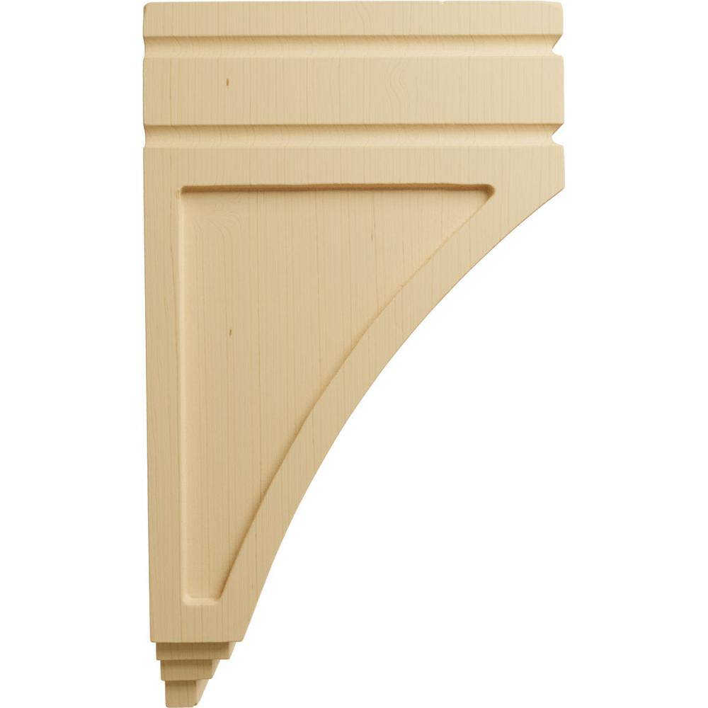 Medium Alder Wood Corbel with Unfinished Paintable Surface