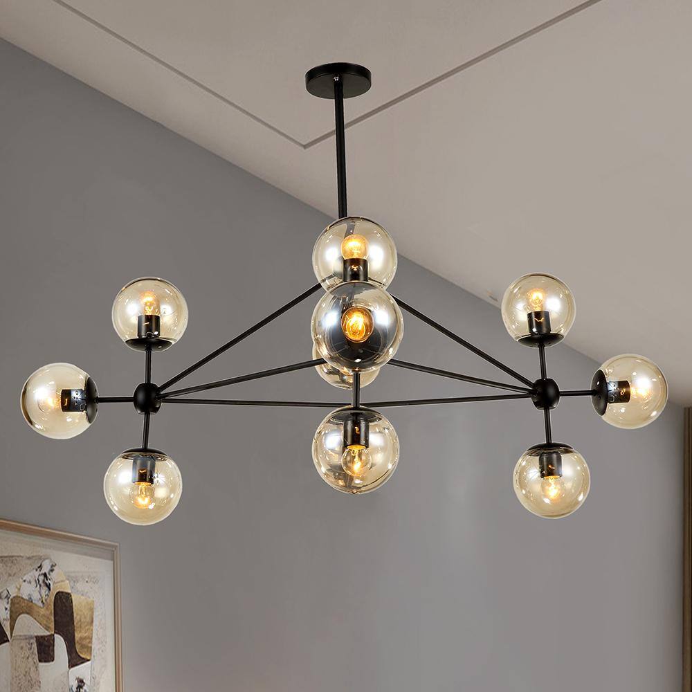 Enthen 10-Light 31 in. Indoor Black Finish Chandelier price history on PriceWatchPro