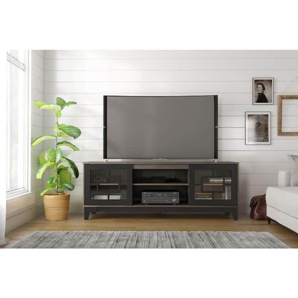 Details about   Nexera 109044 Rustik TV Stand 72-inch 1 Drawer Bark Grey 