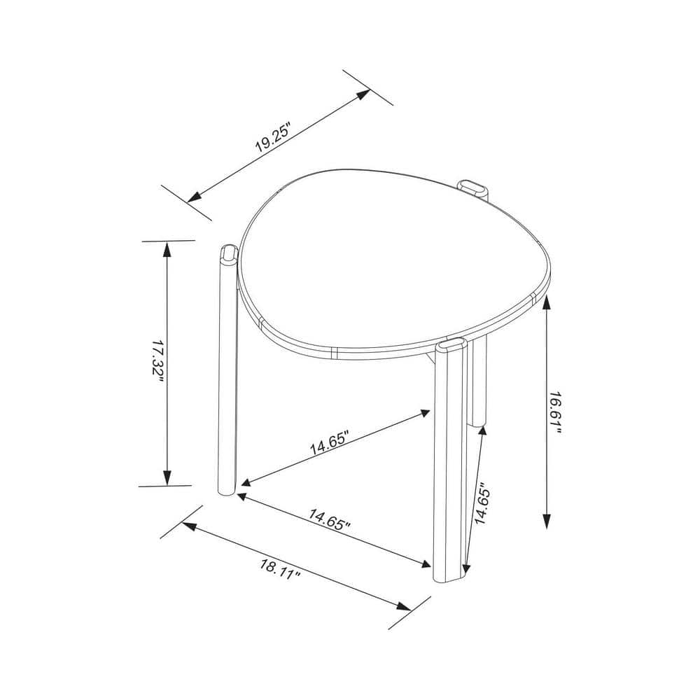 Modern Green MDF and Eucalyptus Wood Elliptical Accent Table Set