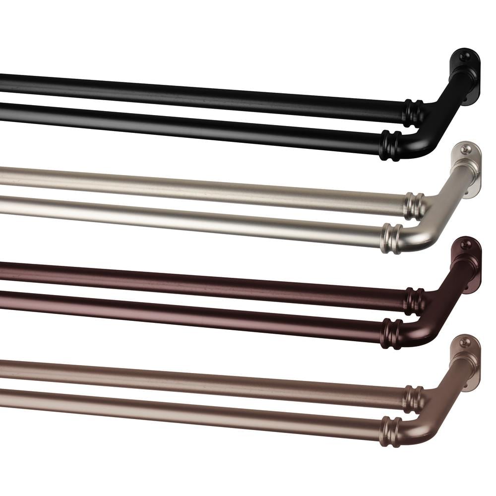 5/8 inch Adjustable Double Blackout Curtain Rod 48-84 inch - Cocoa price history on PriceWatchPro