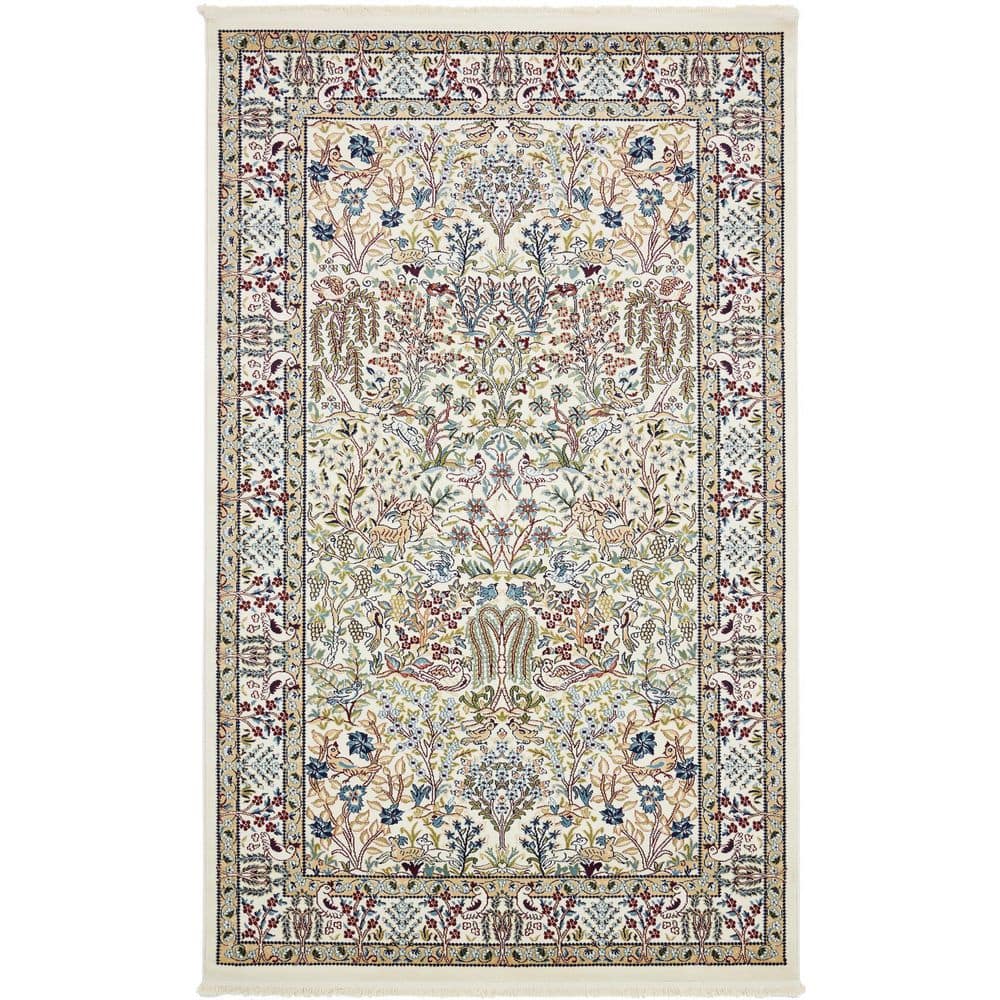 Narenj Collection Area Rug - Bristol (5 ft. 3 in. x 8 ft. Rectangle Ivory/Beige) price history on PriceWatchPro