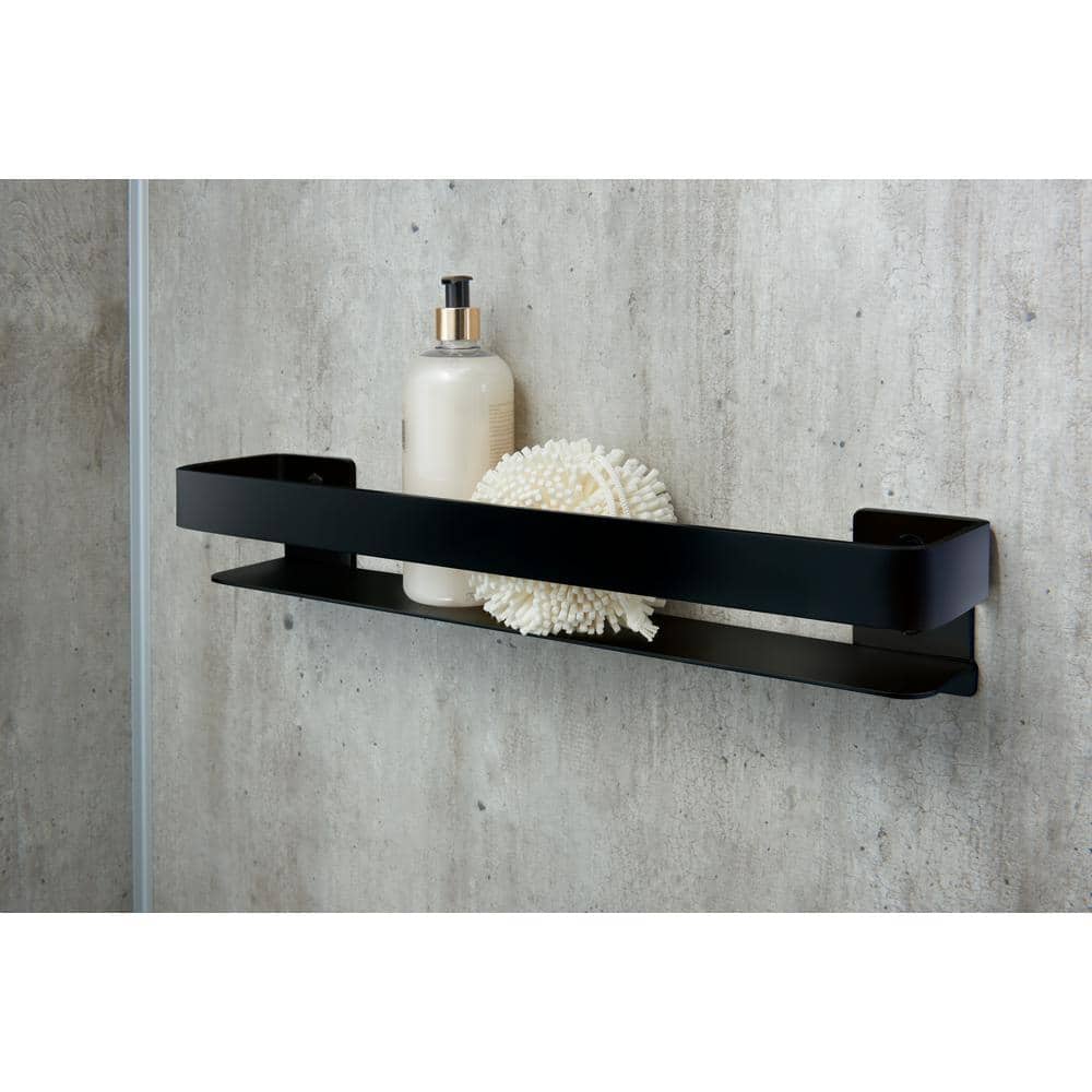 Matte Black Rectangular Wall Mount Stainless Steel Shower Shelf