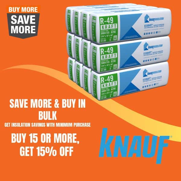 R-49 EcoBatt Kraft Faced Insulation Batt 16 in. x 48 in. x 13-3/4 in.
