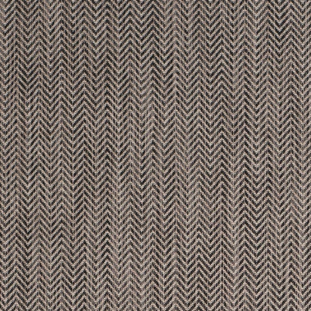Black and Beige Flat Woven Synthetic Indoor/Outdoor Rug
