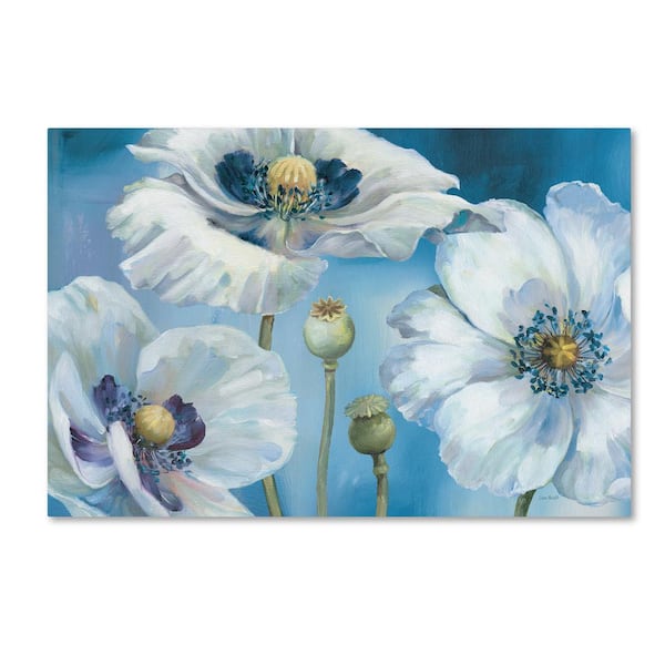 Trademark Fine Art 30 in. x 47 in. "Blue Dance I" by Lisa Audit Printed Canvas Wall Art