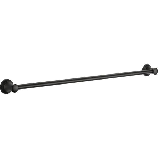Delta Transitional 42 in. x 1-1/4 in. Concealed Screw ADA-Compliant Decorative Grab Bar in Matte Black