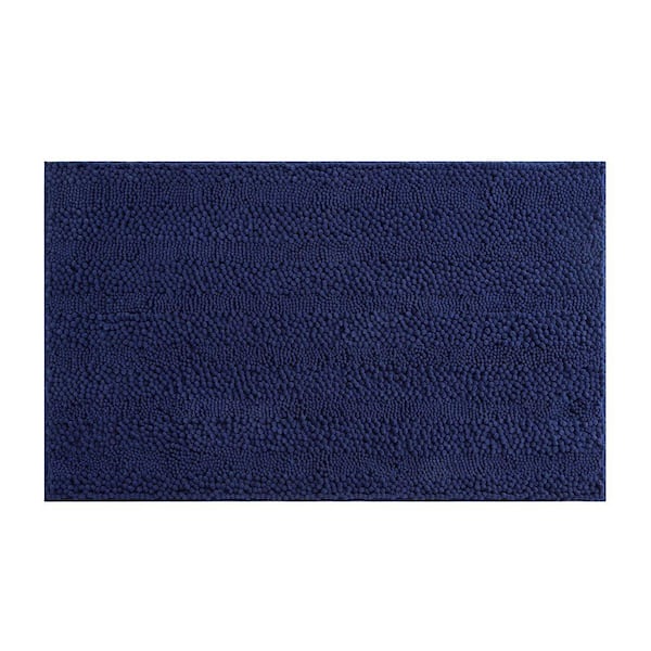 Laura Ashley Astor With TPR Backing 27 in. x 45 in. Indigo Solid