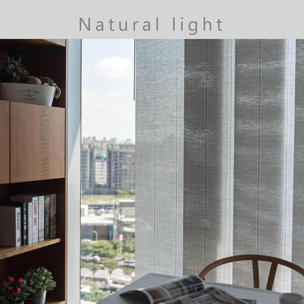 Airo Gray Cordless Sheer Woven Panel Track Blind